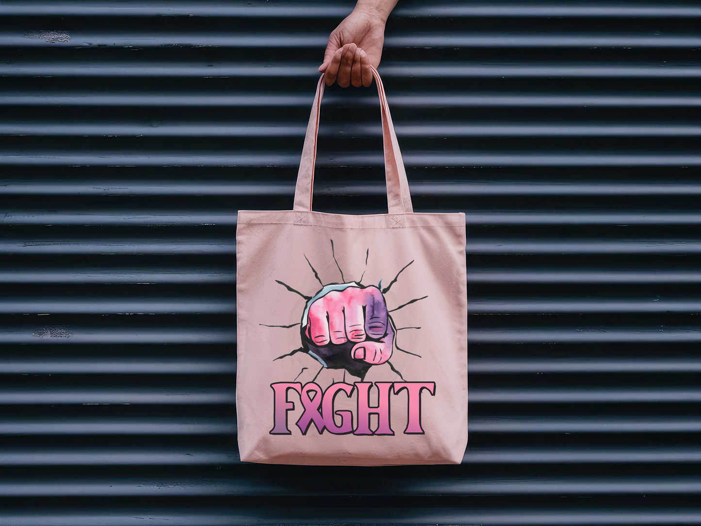 Fight - Breast Cancer Awareness Sublimation Design