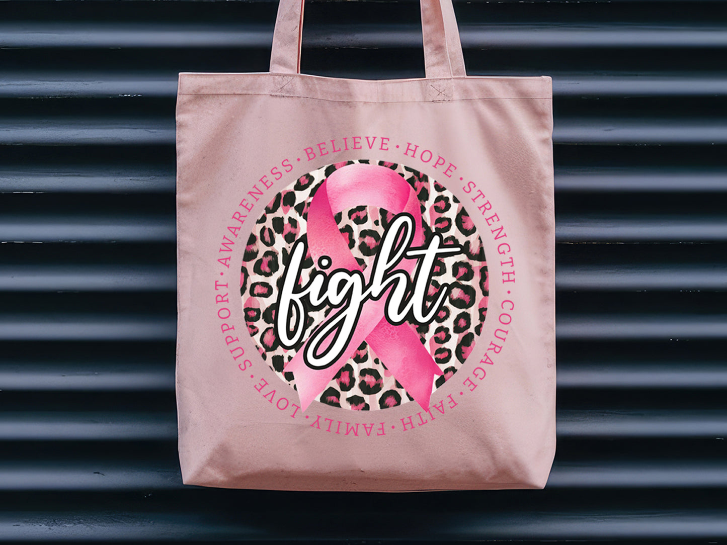 Fight - Breast Cancer Awareness Sublimation PNG