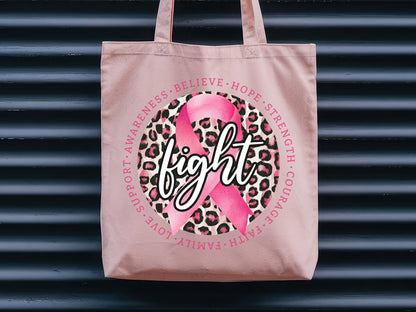 Fight - Breast Cancer Awareness Sublimation PNG