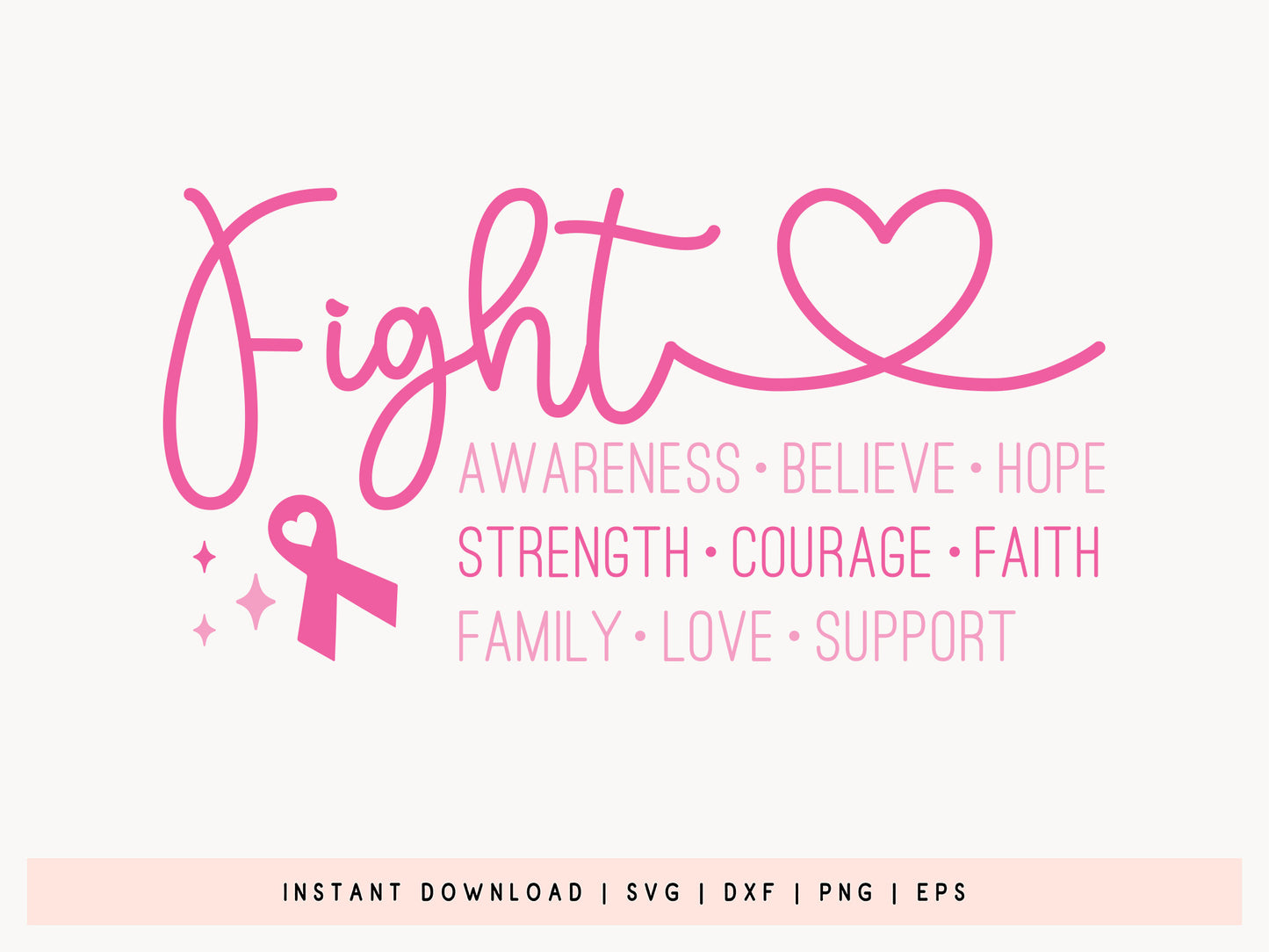 Fight Breast Cancer SVG Design