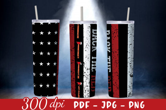 Firefighter 20oz Skinny Sublimation Tumbler