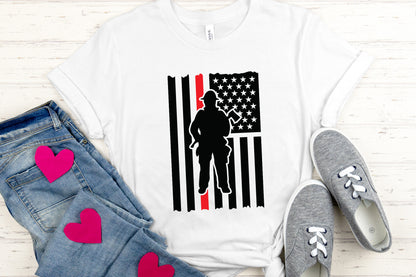 Firefighter American Flag SVG Design