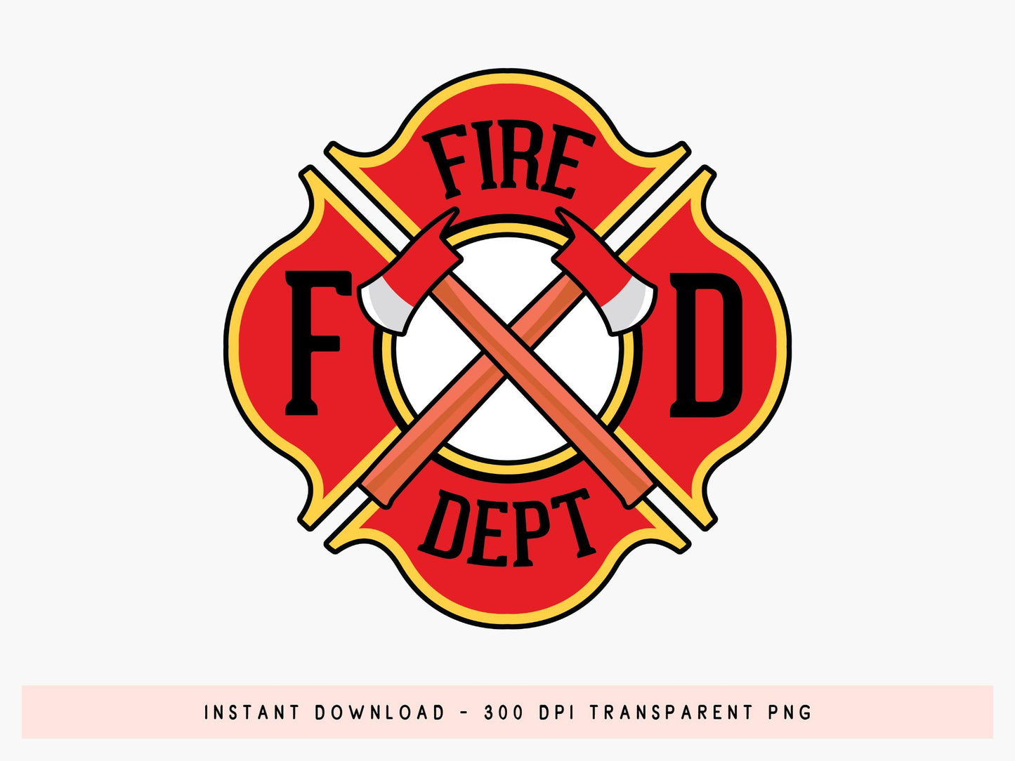 Firefighter Badge Sublimation Design