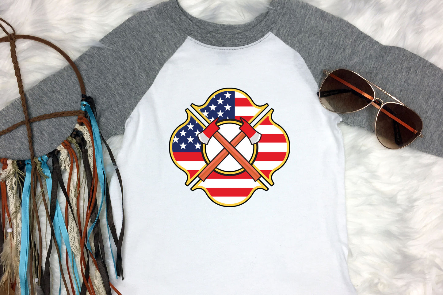 Firefighter Badge Sublimation Transfer PNG
