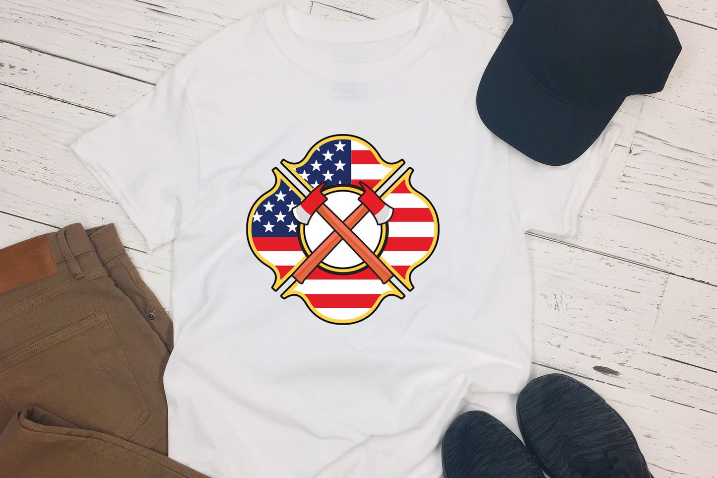 Firefighter Badge Sublimation Transfer PNG