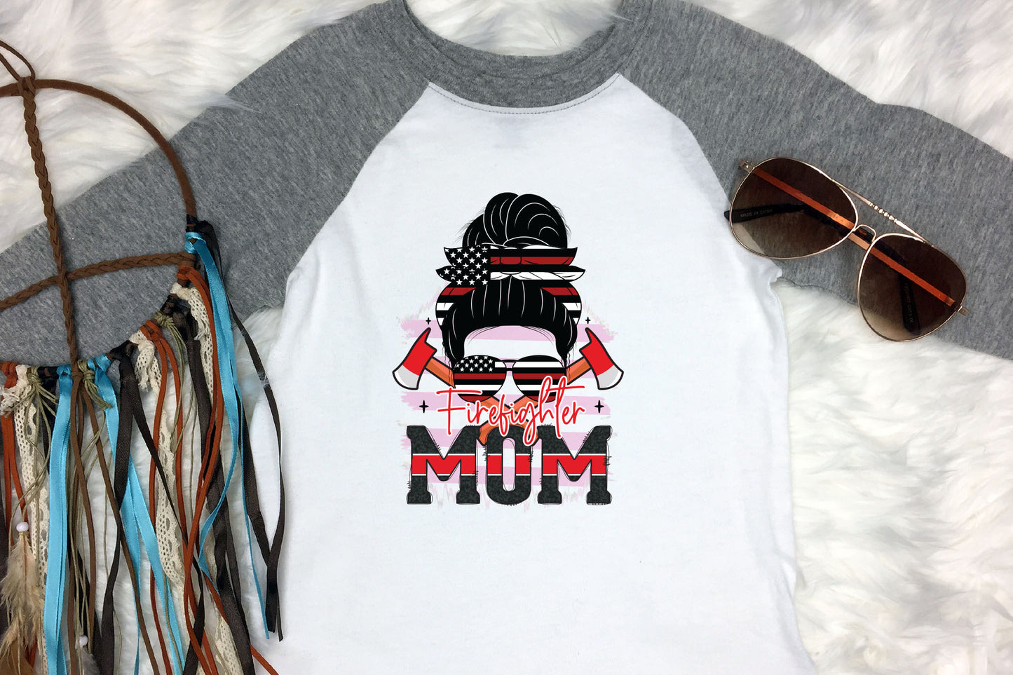 Firefighter Mom PNG Sublimation Design