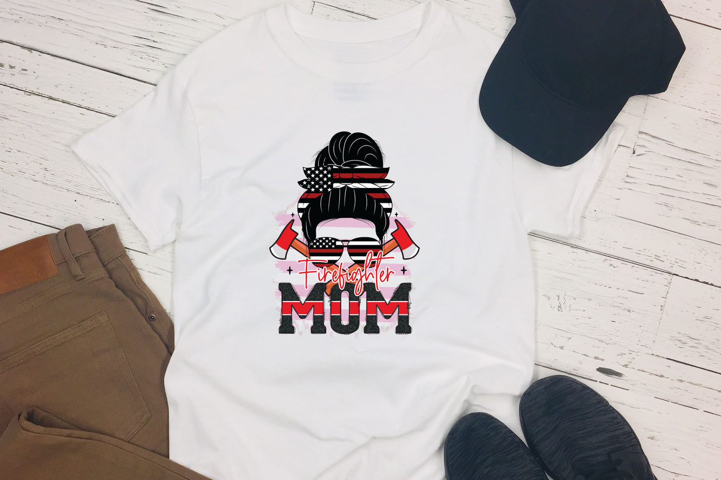 Firefighter Mom PNG Sublimation Design