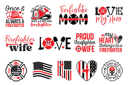 Firefighter SVG Designs Bundle