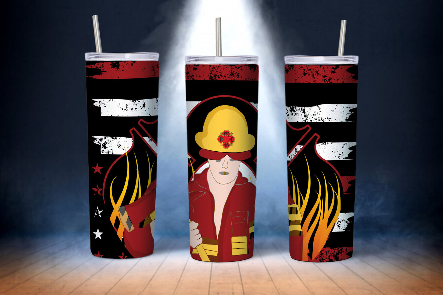Firefighter Tumbler Wraps Sublimation Bundle
