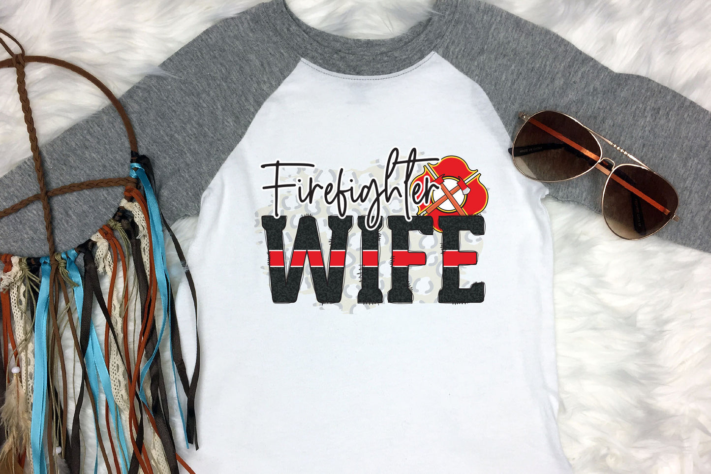 Firefighter Wife Sublimation Design PNG