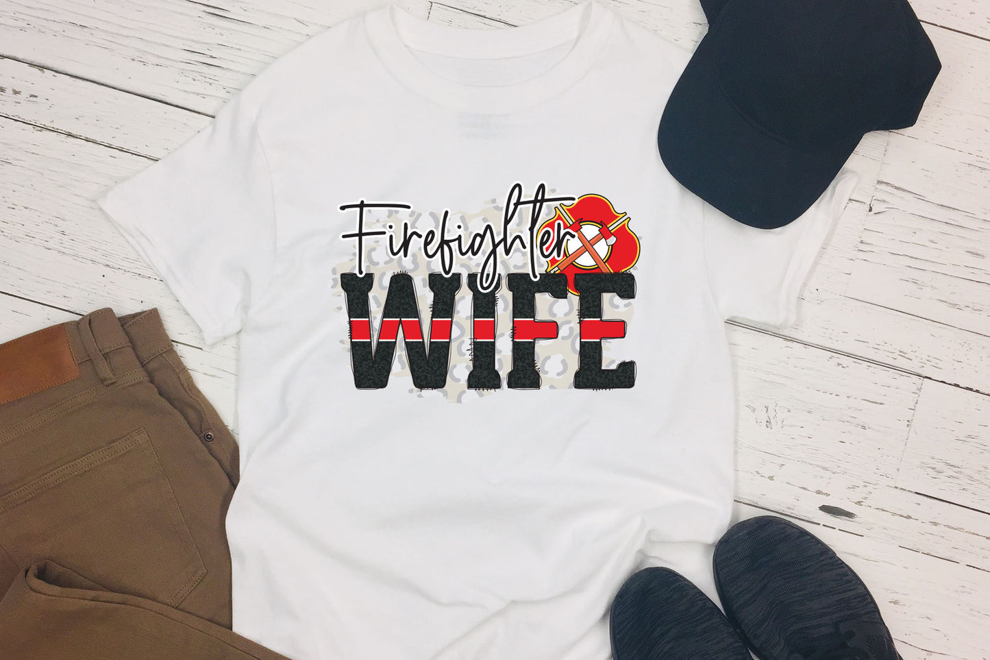 Firefighter Wife Sublimation Design PNG