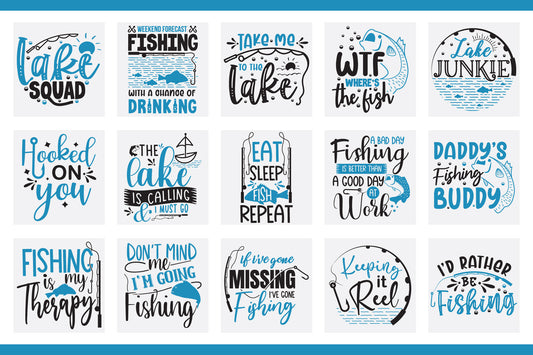Fishing Quotes SVG Bundle