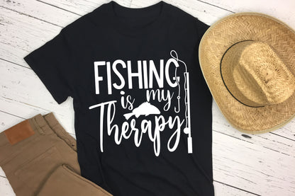 Fishing is My Therapy SVG Cut File