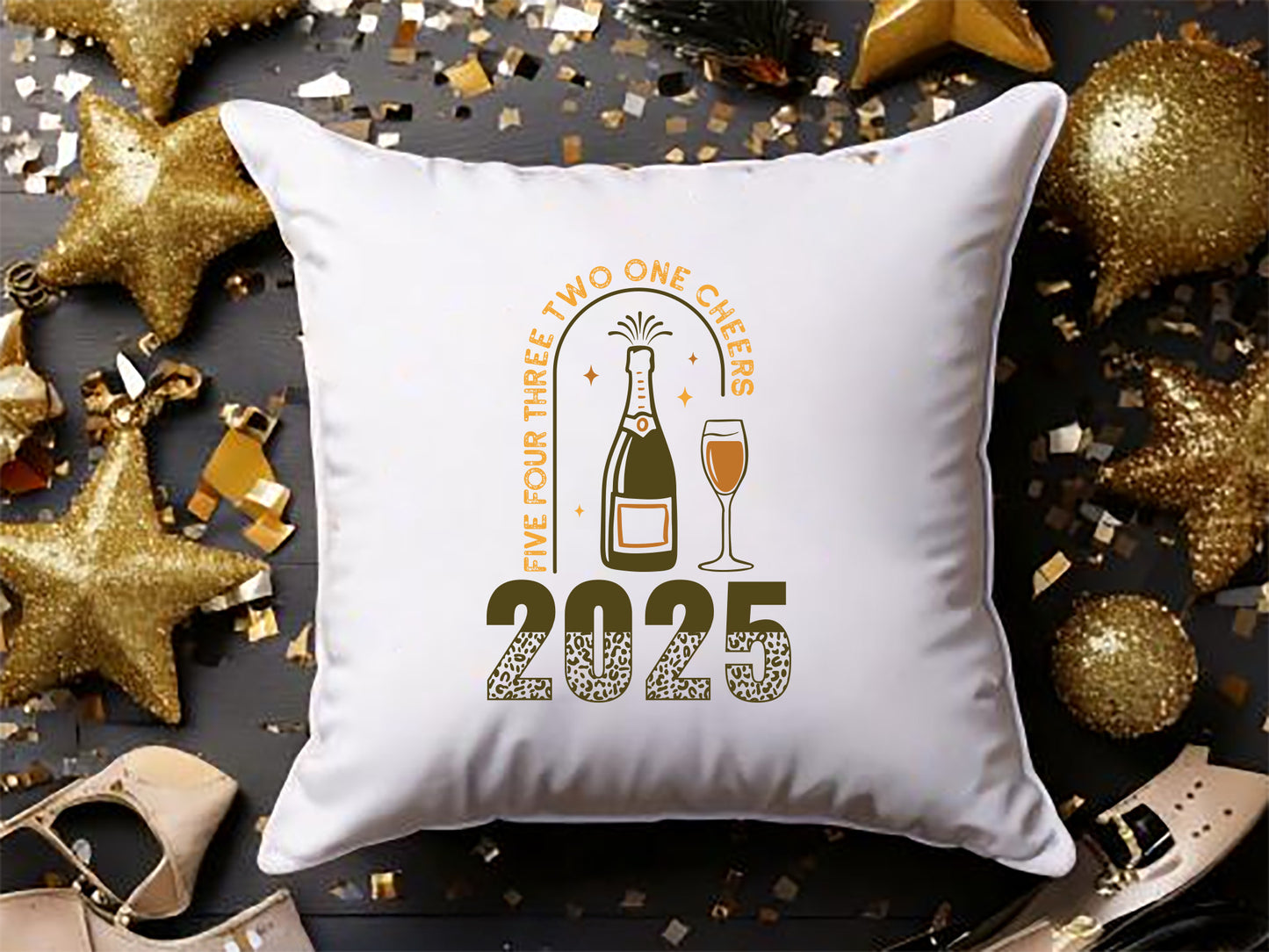 Five Four Three Two One Cheers 2025 - New Year SVG