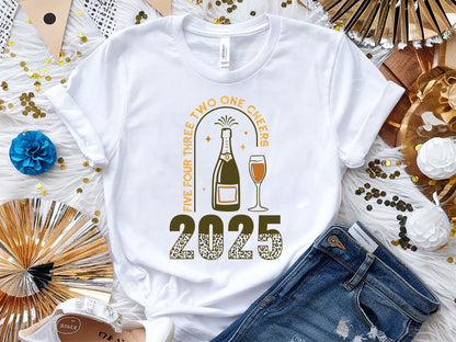 Five Four Three Two One Cheers 2025 - New Year SVG