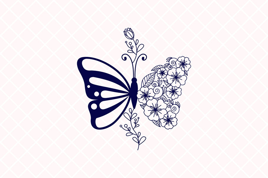 Floral Butterfly SVG Bundle