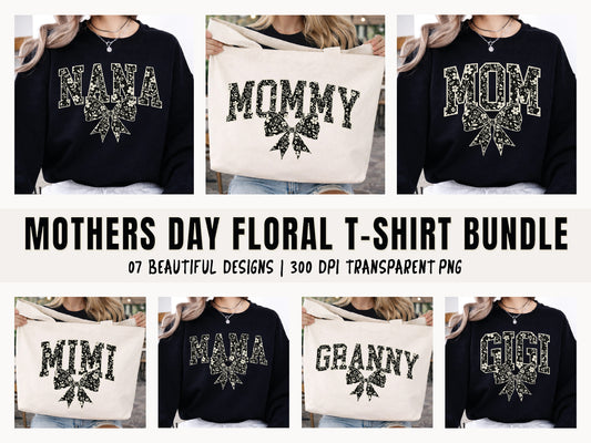 Floral Coquette Mom Mama Nana PNG Bundle