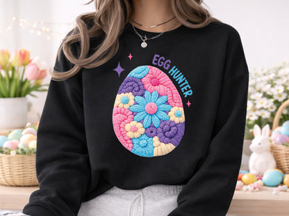 Floral Faux Egg Hunter Easter Sublimation Print