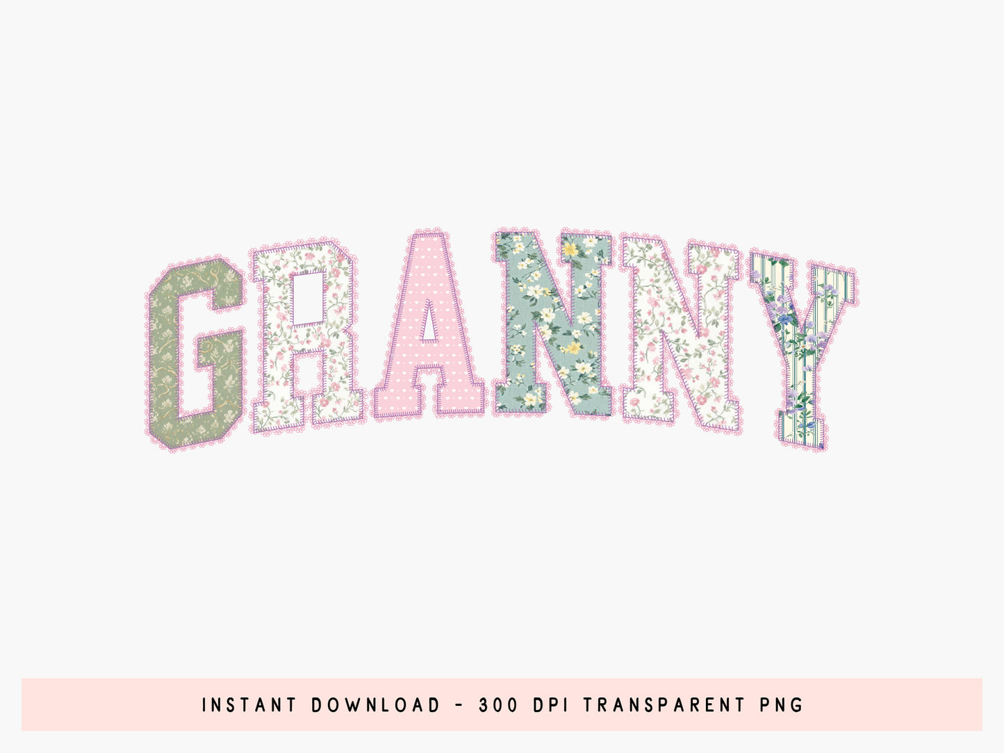 Floral Patchwork Dainty Lace Granny PNG Design