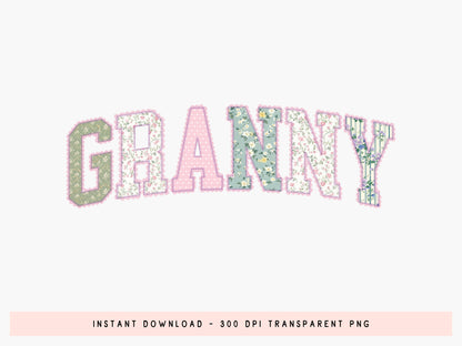 Floral Patchwork Dainty Lace Granny PNG Design