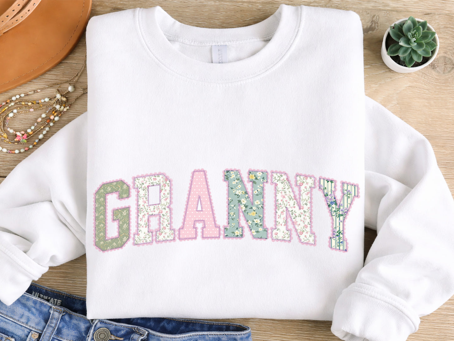 Floral Patchwork Dainty Lace Granny PNG Design