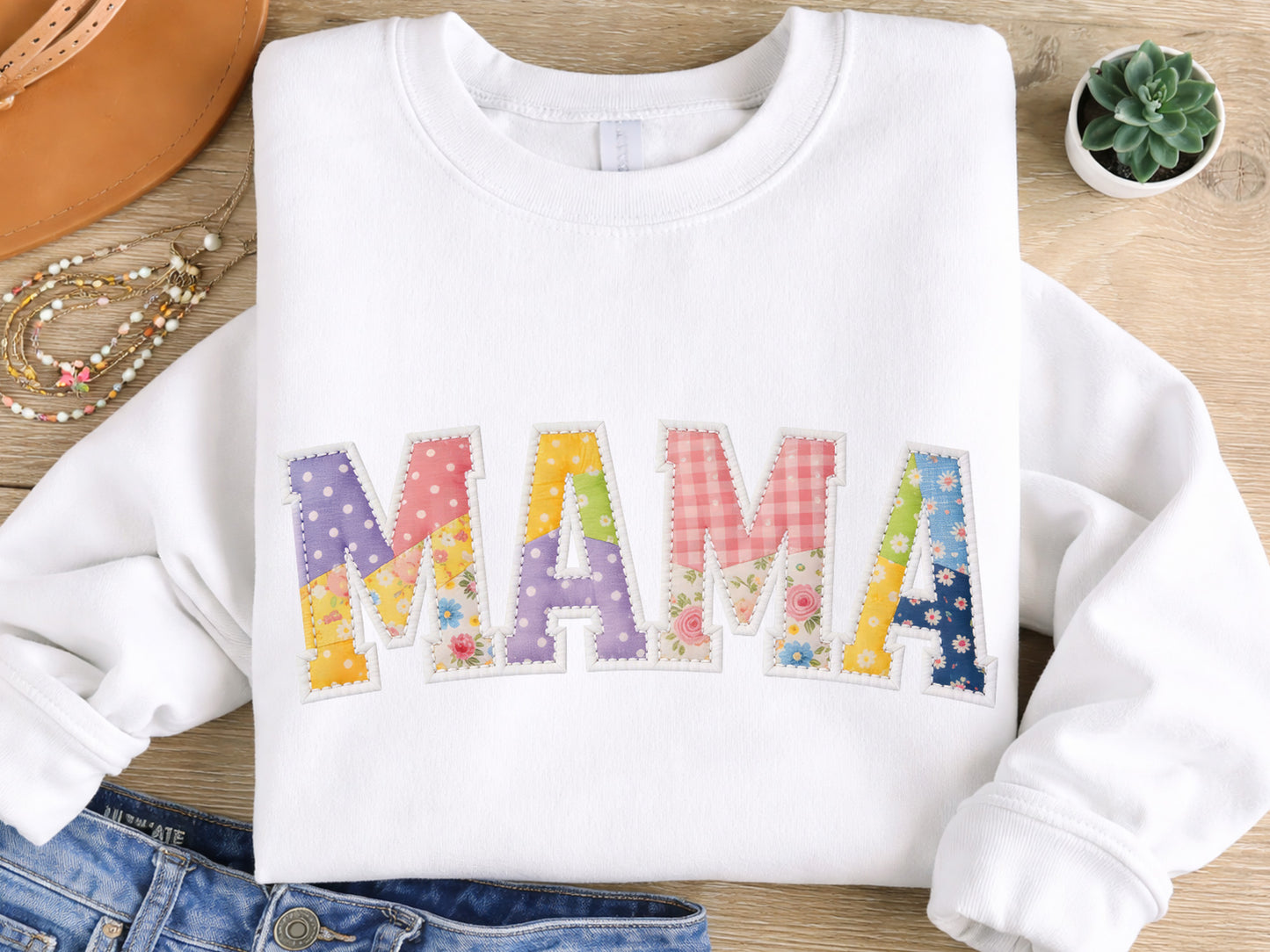 Floral Patchwork Mama Sublimation Transfer