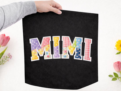 Floral Patchwork Mimi PNG Sublimation Design