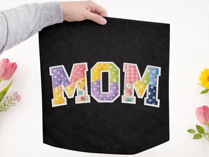 Floral Patchwork Mom Sublimation PNG