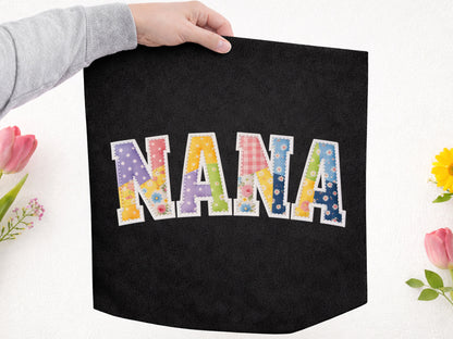 Floral Patchwork Nana Sublimation Design