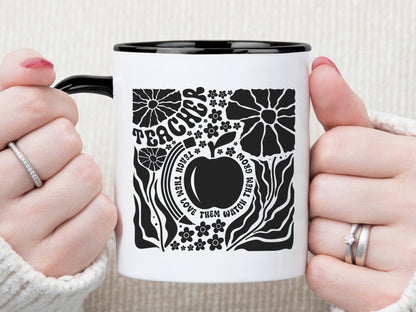 Floral Teacher Teach Them Love Them Watch Them Grow SVG