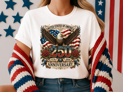 Floral USA 250th Anniversary PNG Sublimation