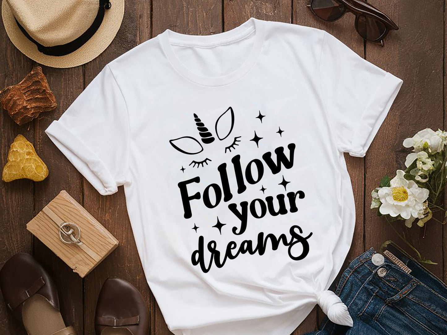 Follow You Drams - Unicorn Motivational SVG Quote