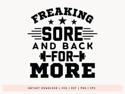 Freaking Sore and Back for More, SVG Workout
