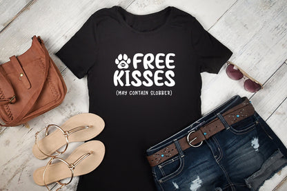 Free Kisses May Contain Slobber - Dog Valentine's Day SVG