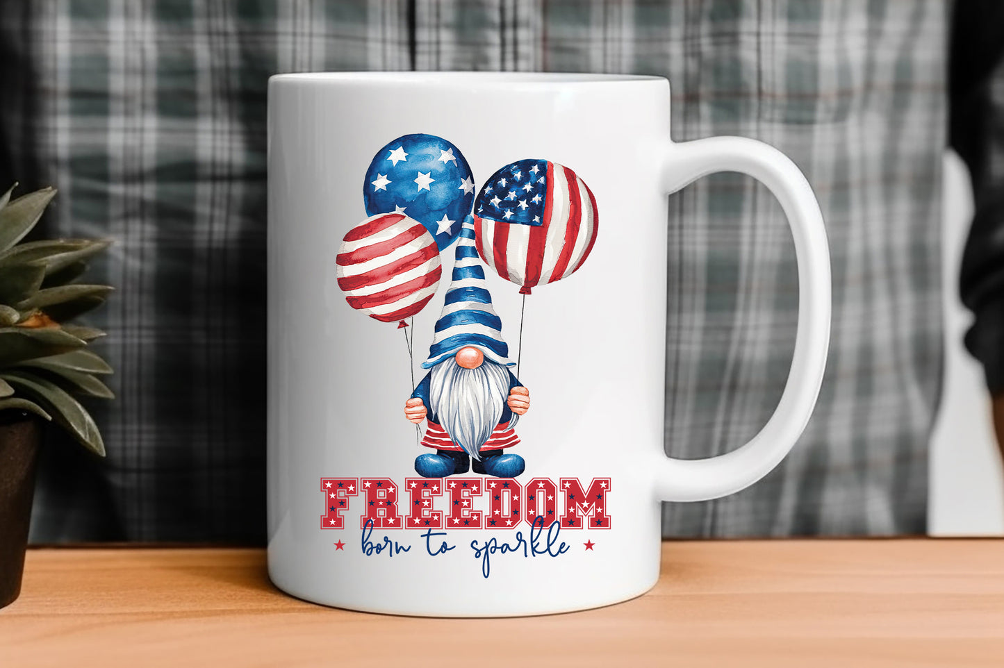 Freedom Born to Sparkle, Gnome 4th of July Sublimation