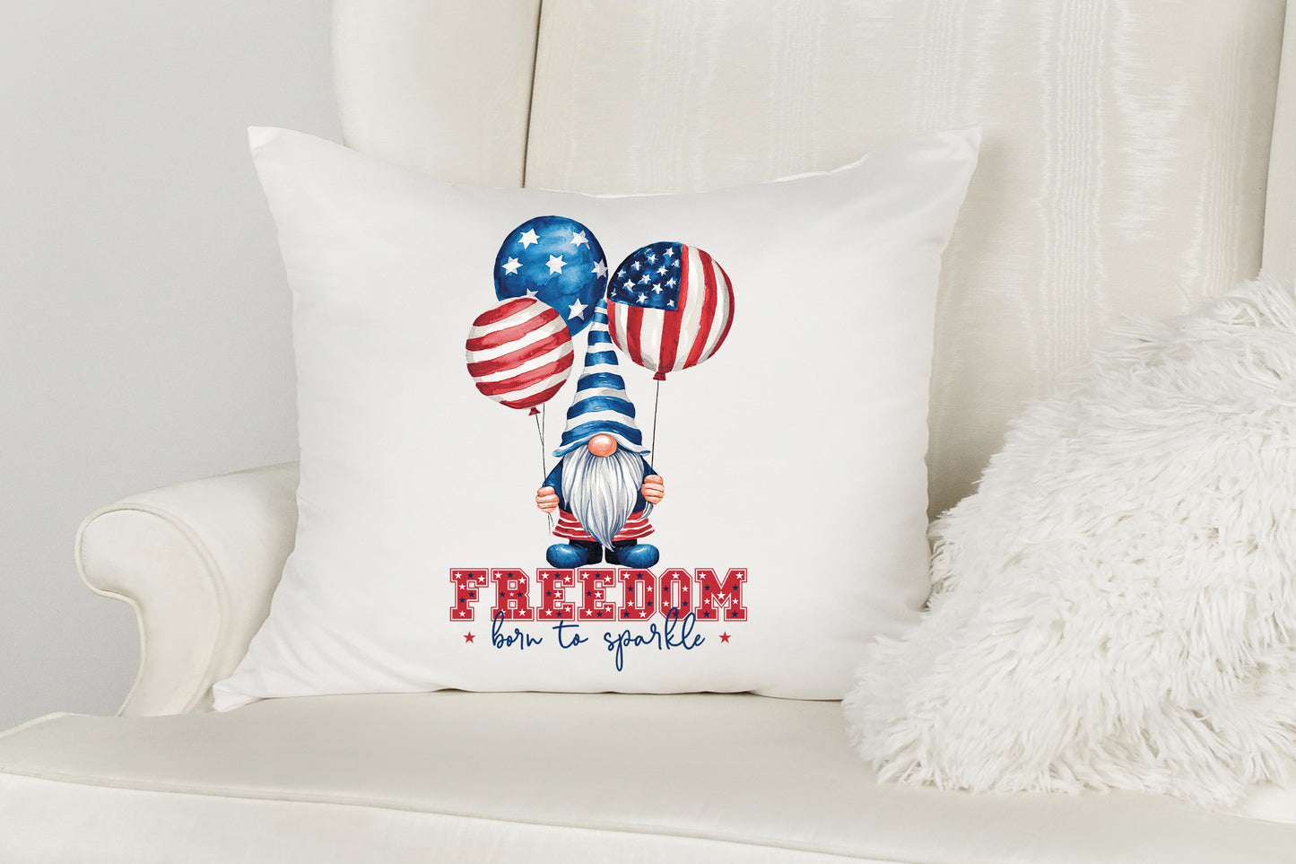 Freedom Born to Sparkle, Gnome 4th of July Sublimation