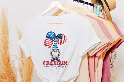 Freedom Born to Sparkle, Gnome 4th of July Sublimation