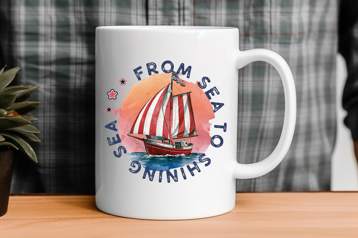 From Sea to Sea Shining, 4th of July PNG Sublimation