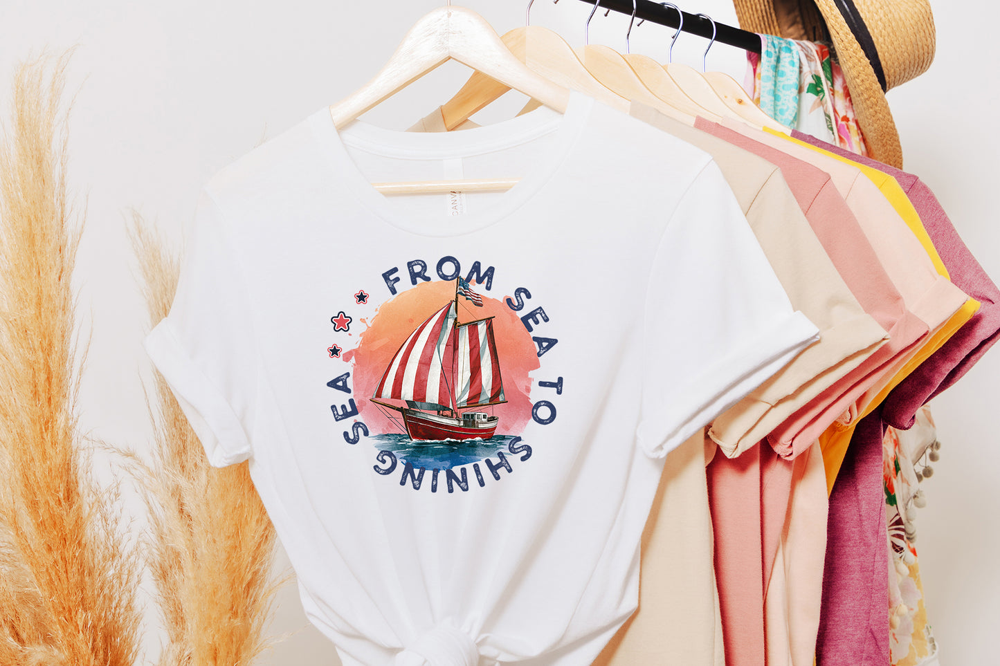 From Sea to Sea Shining, 4th of July PNG Sublimation