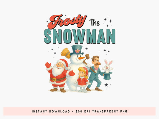 Frosty The Snowman, Christmas Sublimation Design