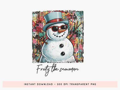 Frosty the Snowman, Christmas PNG Sublimation