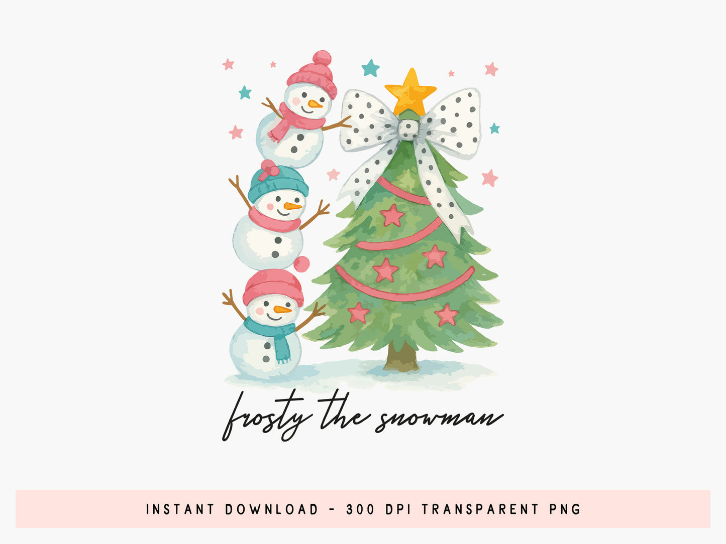 Frosty the Snowman, Christmas Sublimation PNG