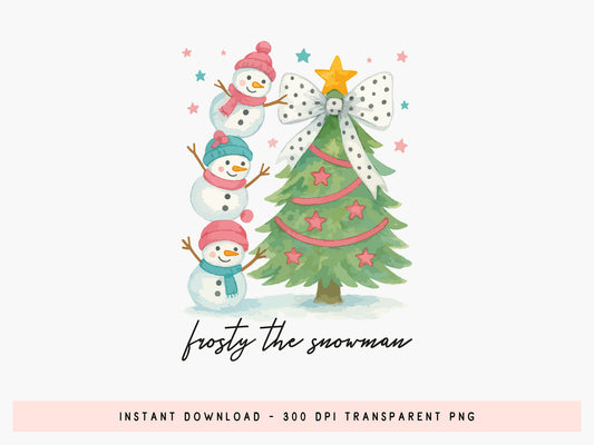 Frosty the Snowman, Christmas Sublimation PNG