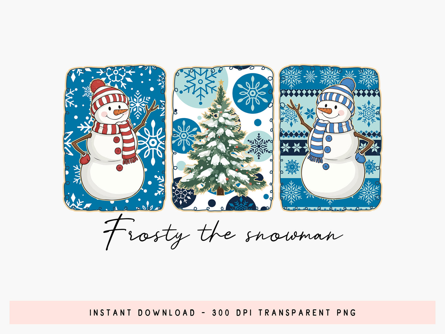 Frosty the Snowman, Christmas Sublimation Print