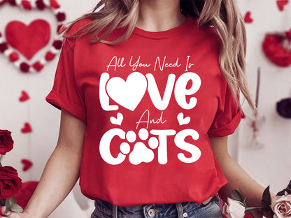 Funny All You Need Is Love and Cats Valentine SVG File