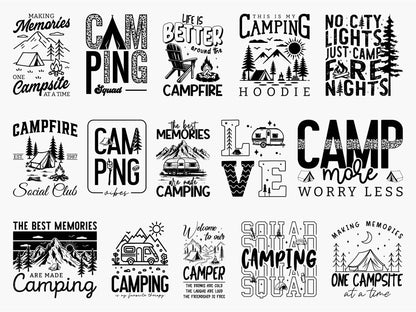 Funny Camping / Outdoor SVG Designs Bundle