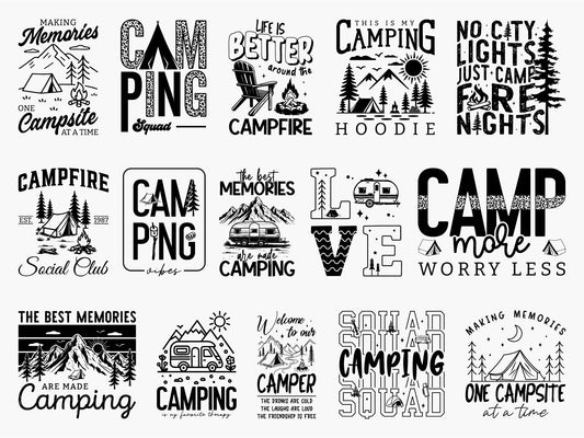 Funny Camping / Outdoor SVG Designs Bundle