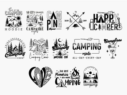 Funny Camping / Outdoor SVG Designs Bundle
