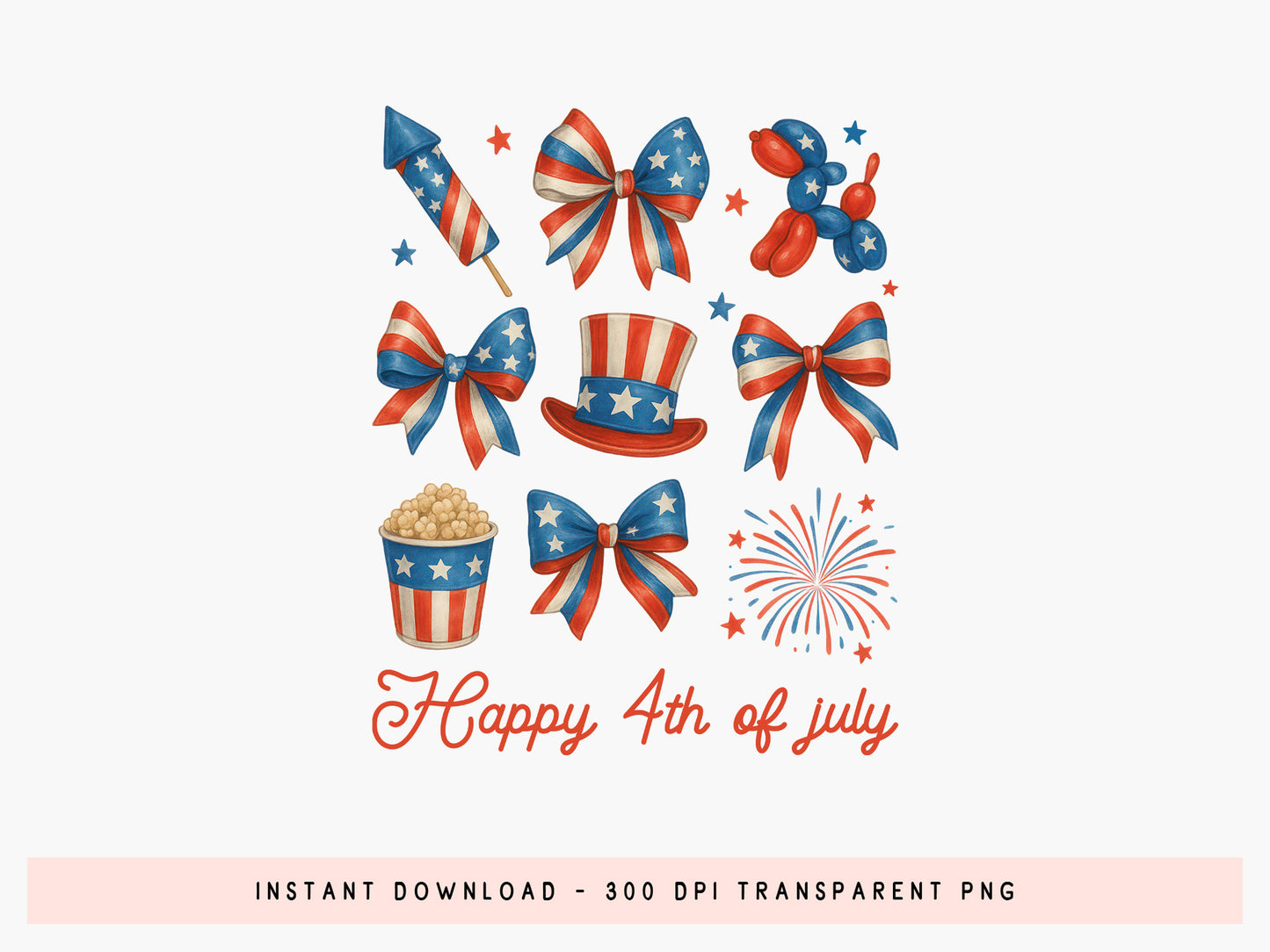 Funny Happy 4th of July Sublimation Design