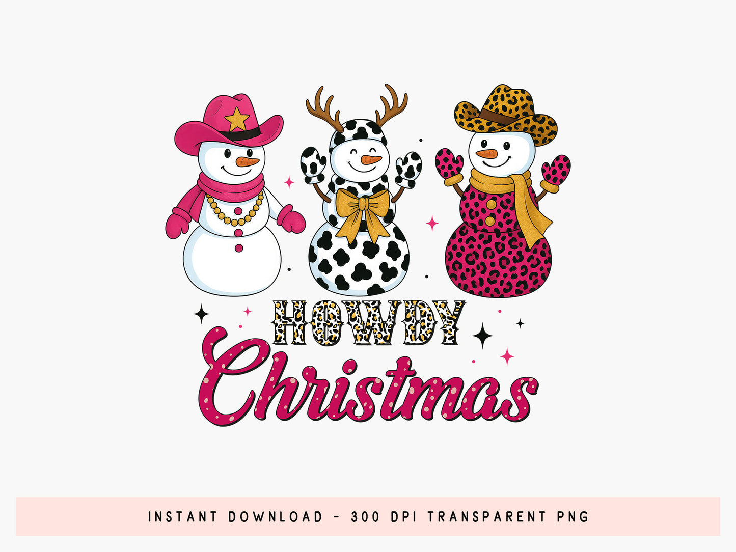 Funny Howdy Christmas Snowman Sublimation